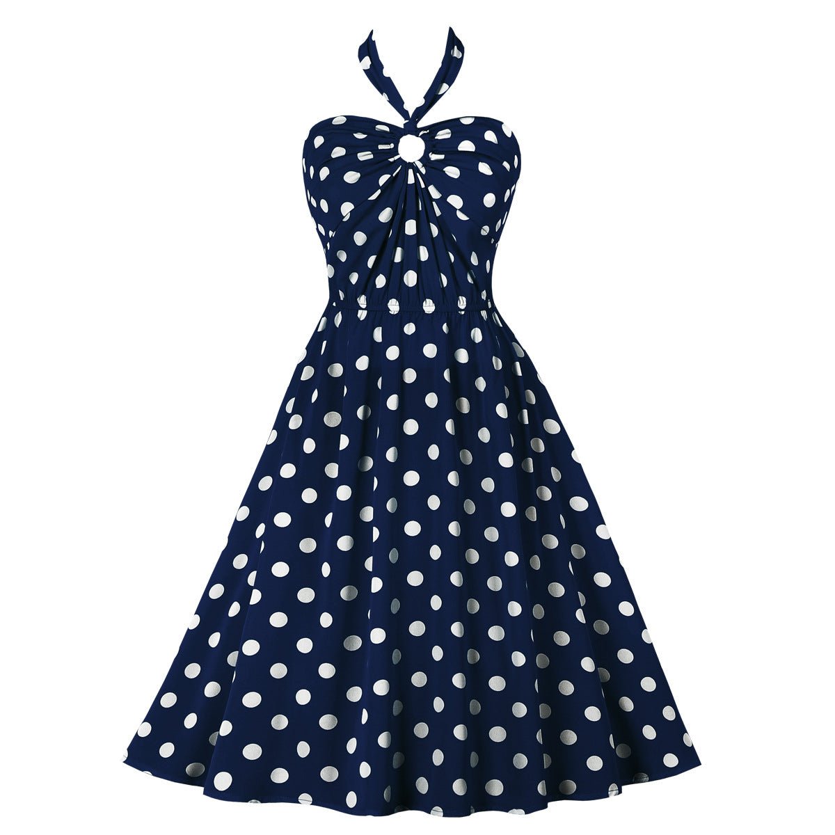 Robe Vintage Années 50 Marine