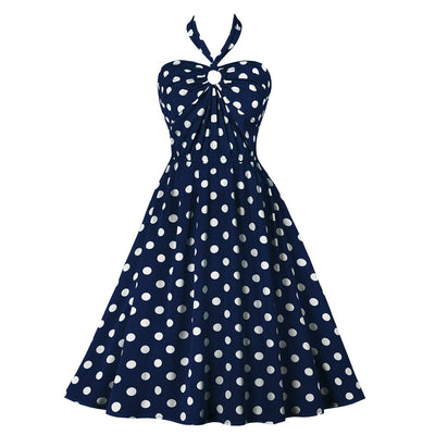 Robe Vintage Années 50 Marine