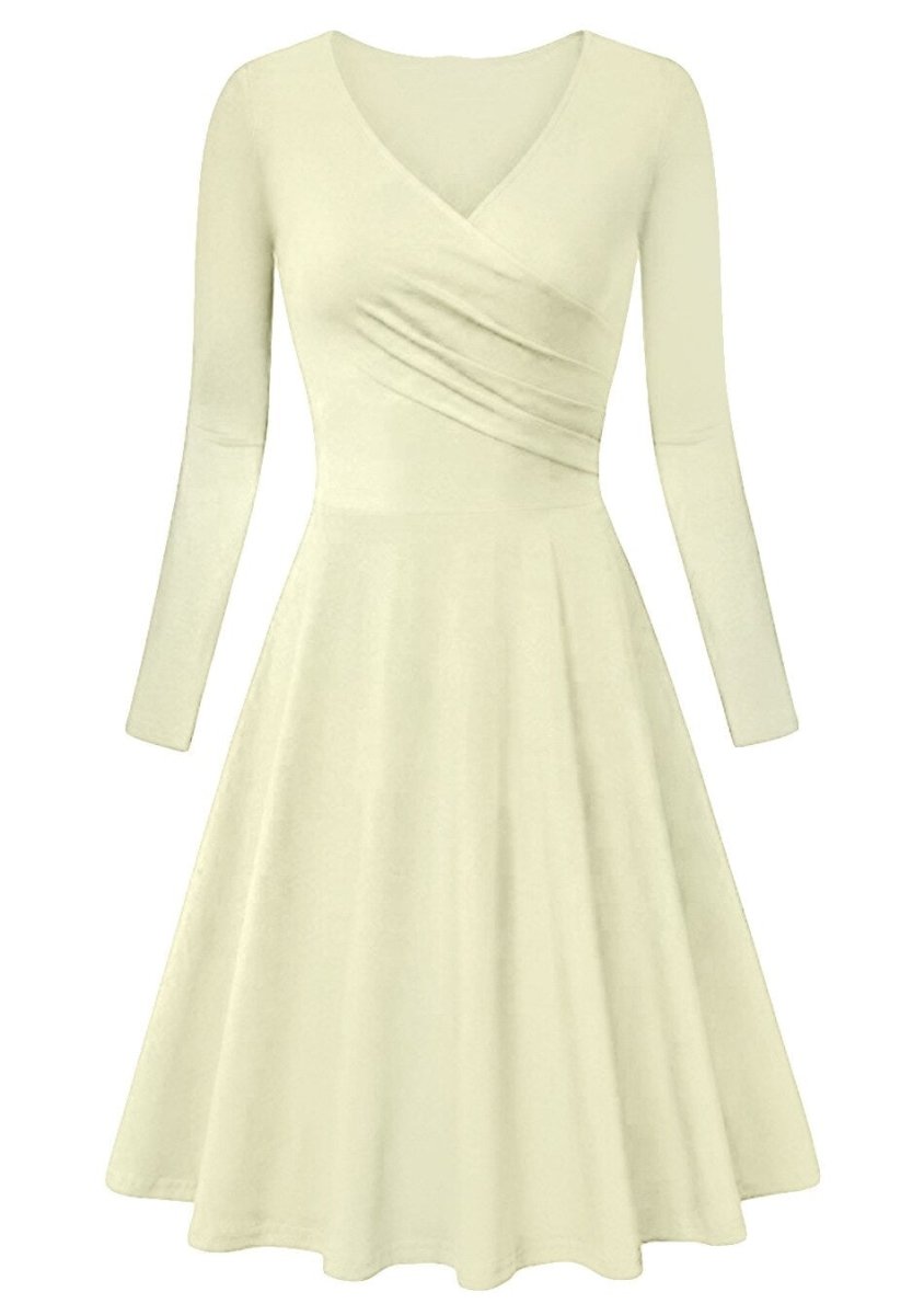 Robe Vintage Années 60 Grande Taille Beige