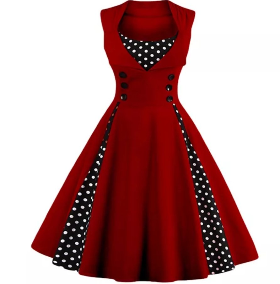 Robe Vintage Années 60 Grande Taille Bordeaux