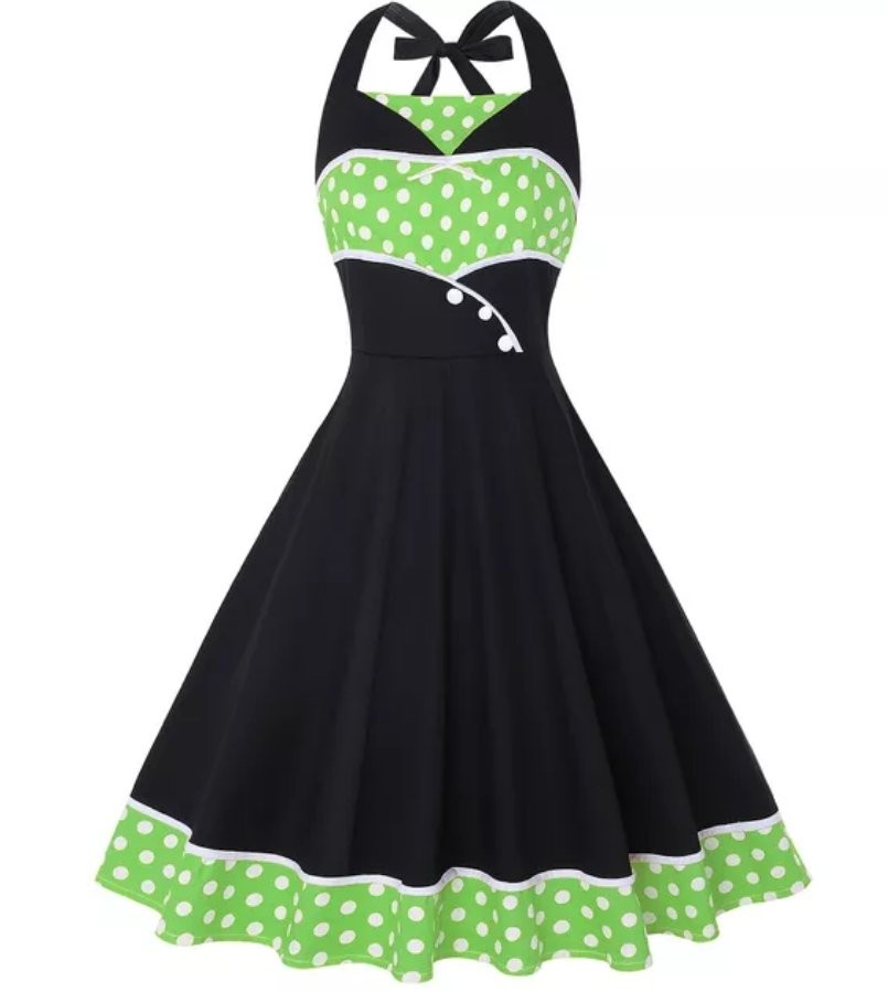 Robe Vintage Années 60 Grande Taille Vert