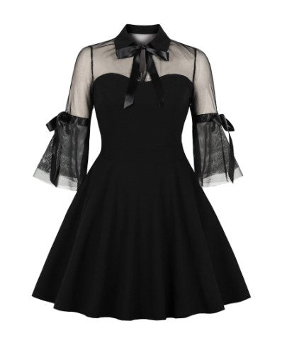 Robe Vintage Araignée Noir