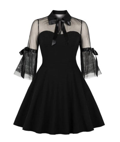 Robe Vintage Araignée Noir