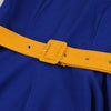 Robe Vintage Automne Bleu Jaune