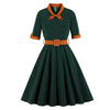 Robe Vintage Automne Vert