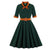 Robe Vintage Automne Vert