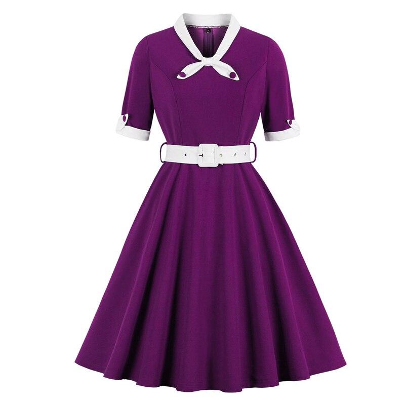 Robe Vintage Automne Violet