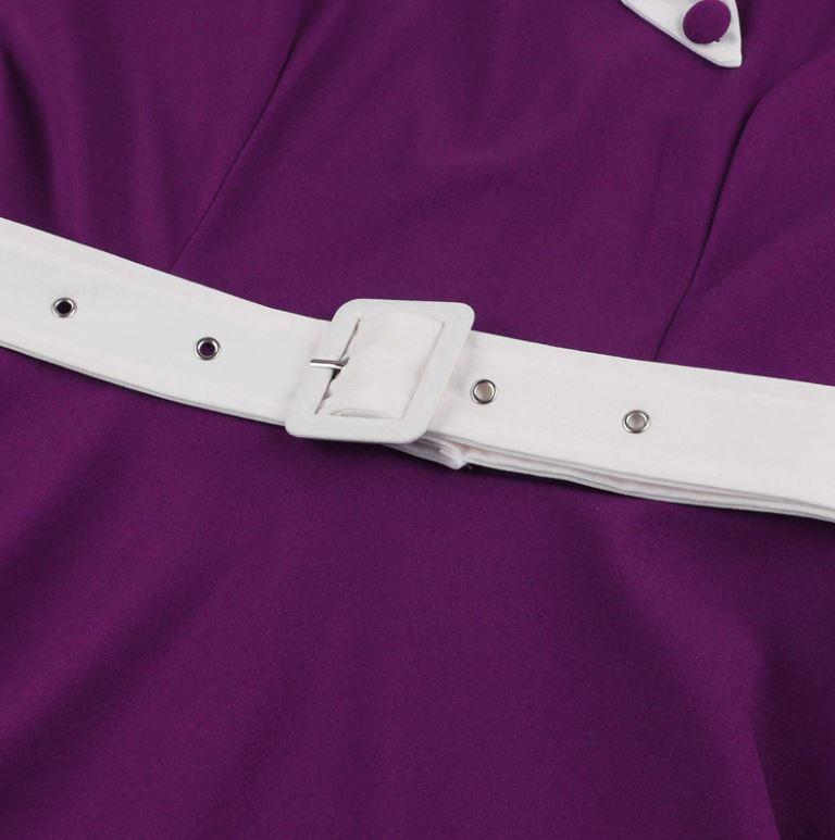 Robe Vintage Automne Violet