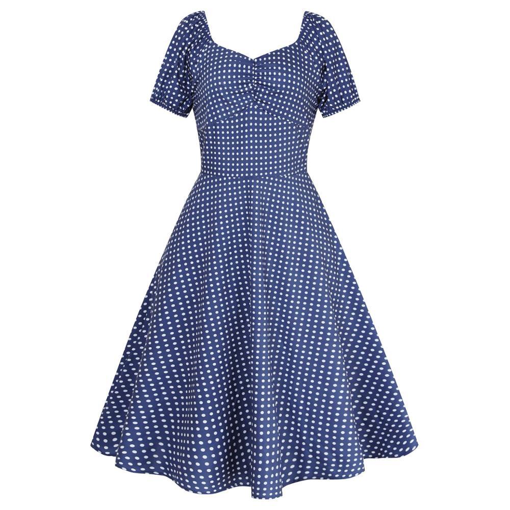Robe Années 50 Bleu Roi