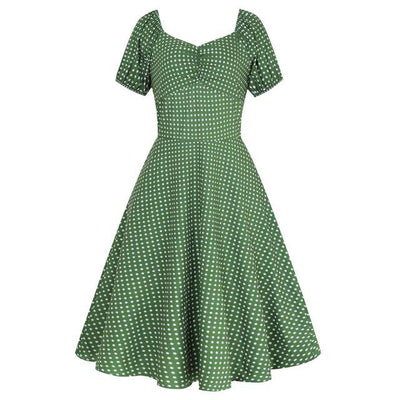 Robe Années 50 Vert