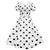 Robe Vintage Blanche à Pois Noirs