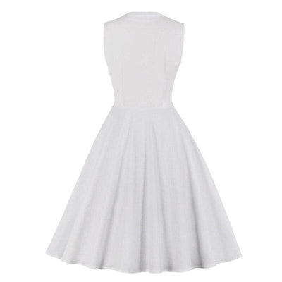 Robe Vintage Blanche Rockabilly