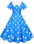 Robe Vintage Bleu a Pois Blanc