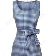 Robe Vintage Bleu Carreaux