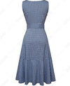 Robe Vintage Bleu Carreaux