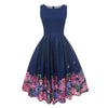 Robe Vintage Bleu Plissée