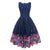 Robe Vintage Bleu Plissée