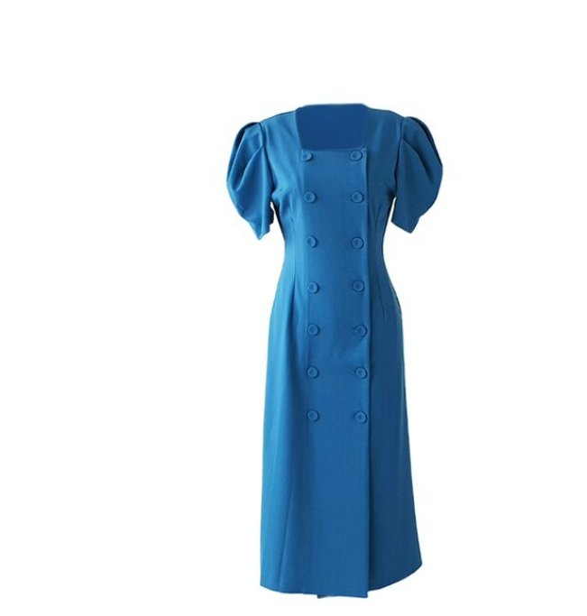 Robe vintage bleu roi top