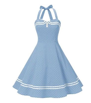 Robe Vintage Boogie Woogie Bleu