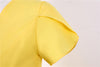 Robe Vintage Boutons Jaune
