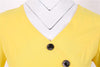 Robe Vintage Boutons Jaune