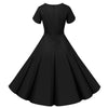 Robe Vintage Boutons Noir