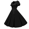 Robe Vintage Boutons Noir