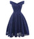 Robe Vintage Broderie Bleu