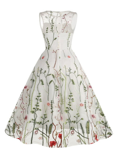 Robe Vintage Broderie Bourgogne