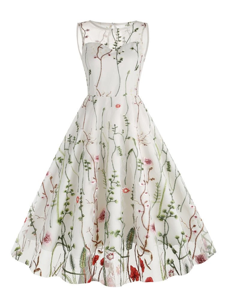 Robe Vintage Broderie Bourgogne