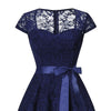 Robe Vintage Broderie Marine