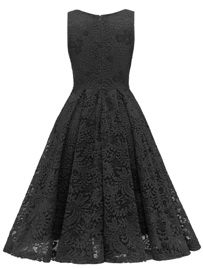 Robe Vintage Broderie Noir
