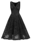 Robe Vintage Broderie Noir