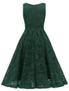 Robe Vintage Broderie Vert