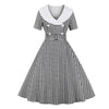 Robe Vintage Carreaux Noir