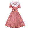 Robe Vintage Carreaux Rouge