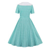 Robe Vintage Carreaux Turquoise