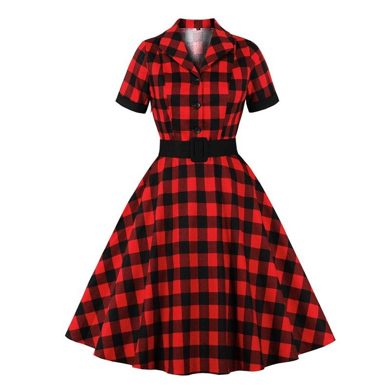 Robe Vintage Chemise Carreaux
