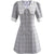 Robe Vintage Chic Carreaux Grise