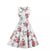 Robe Vintage Chic Rétro Fleurs Ouvertes