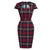 Robe Vintage Col Carré Carreaux