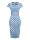 Robe Vintage Col Carré Pois