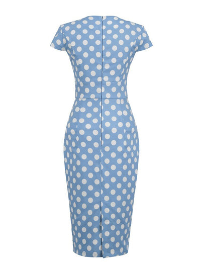 Robe Vintage Col Carré Pois