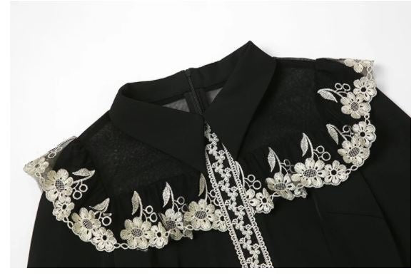 Robe Vintage Col Claudine Noire