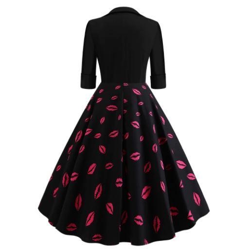 Robe Années 50 Bisous