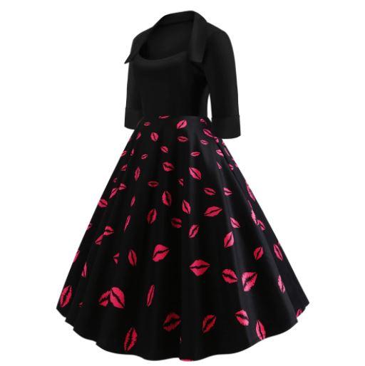 Robe Années 50 Bisous