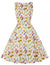 Robe Vintage Col Rond Creme Fleurs
