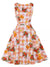 Robe Vintage Col Rond Rose Fleurs