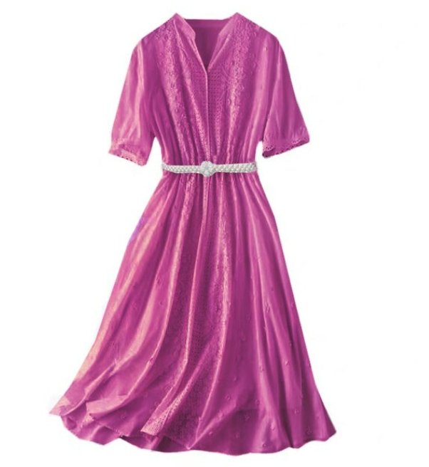 Robe Vintage Col V Fuschia