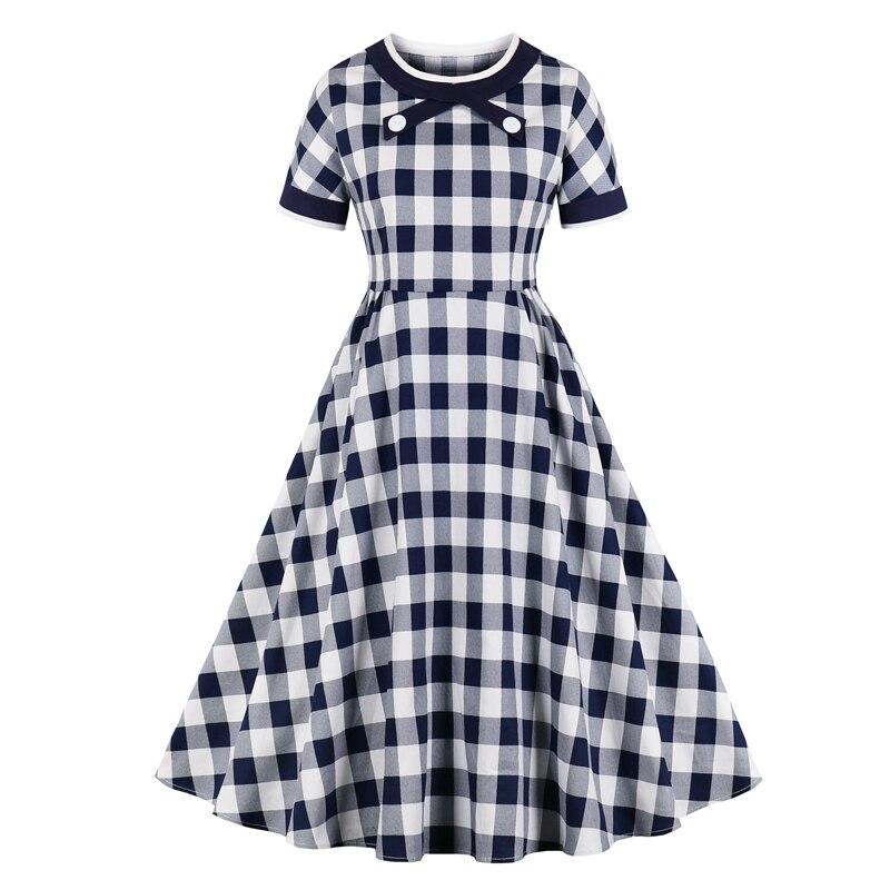 Robe Vintage Coton Carreaux